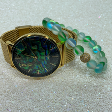 Load image into Gallery viewer, Frosted Green Galaxy Moonstone Bracelet
