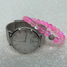 Load image into Gallery viewer, Frosted Pink Galaxy Moonstone Bracelet