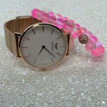 Load image into Gallery viewer, Frosted Pink Galaxy Moonstone Bracelet