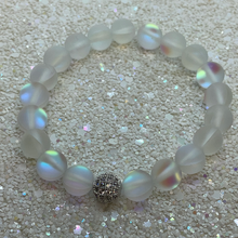 Load image into Gallery viewer, Frosted White Galaxy Moonstone Bracelet