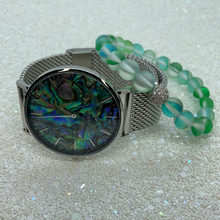 Load image into Gallery viewer, Frosted Green Galaxy Moonstone Bracelet